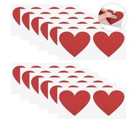 Magibeads 50pcs Heart Scratch Off Sticker Red Scratch Sticker Labels for DIY Scraping Award Card Heart Film Password Stickers for Reveal Winner Prize Wedding Party