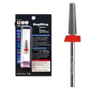 MagiBling 16mm Long Tapered Nail Drill Bit for False Nails, 3/32" Safety Tungsten Carbide Bits, Two Way Rotation, Suitable for Manicure, Pedicure, Cuticle Gel Polishing, Grit: