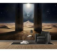 Magic 3D Wallpaper, Door Photo Wall Mural, Self Adhesive Wall Paper with Retro Pattern for Bedroom Living Room Tv Background, Home Decoration Poster (350x256, B75)
