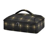 Magic Ancient Wind Rose Magic Navigation Gold Compass Reusable Insulated Pizza Bag, Waterproof Food Delivery Bag, with Handle Lid Leakproof Pizza Holder Tote for Hot or Cold Food