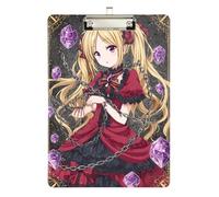 Magic Anime Witch Girl clipboard Hook Transparent for Homework Pediatric Size 9 x 12 Silver