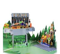 Magic Ants 3D Barbecue Pop-Up Card, Fun Grill Design with Burgers, Hot Dogs, and Picnic Scene, Perfect for Summer BBQs, Birthdays, Father’s Day, or Any Outdoor Cooking Enthusiast