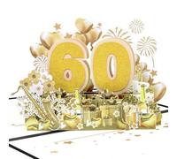 Magic Ants 3D Diamond Wedding Anniversary Pop Up Card, 60th Wedding Anniversary Card for Couples, Parents, Grandparents - Unique 60th Anniversary Card