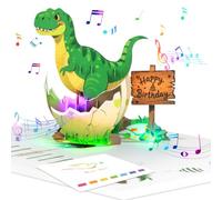 Magic Ants Musical 3D Dinosaur Pop Up Birthday Card for Kids