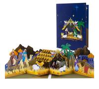 Magic Ants Nativity Scene 3D Pop-Up Christmas Card - Handmade Holiday Greeting Card with Envelope - Perfect for Christmas, Religious Occasions, and Special Winter Celebrations