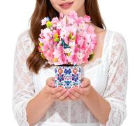 Magic Ants Romantic 3D Cherry Blossom Card - Tender Gift for Anniversary, Mother's Day, Valentine's, Birthday - Touching Tribute for Wife, Mom, Girlfriend - Lasting Beauty - Envelope Included