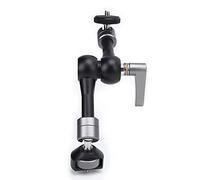 Magic Arm 360 Degree Rotation Adjustable Friction Power Articulating Magic Arm for Filming Tools Video Aluminum Alloy Black 5 Inches