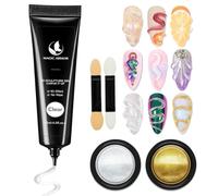 Magic Armor 15ml 3D Nail Gel Sculpting Gel With Silver Gold Chrome Powder