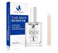 MAGIC ARMOR Nail Glue Remover 20 ml for Applying the Brush - Acetone-Free Glue Remover for Tip Glue & Artificial Nails Quick, Gentle Removal of Adhesive Nails & False Nails for Home & Salon
