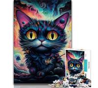 Magic Art Cat 2000 Piece Jigsaw Puzzle for Adults And Teenagers,Help The Brain Exercise Addictive Toys to Cultivate Patience Unique Challenge Game 70x100cm