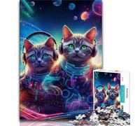 Magic Art Cat 2000 Piece Jigsaw Puzzles for Teenagers,Challenging Game Gifts for Is Ideal As A Gift for The Whole Family 70x100cm