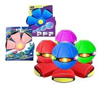 Magic ball, 2026 New Children's Bouncing Ball, Magic 2-in-1 Bouncing Ball Toddlers, Dual Form Freely Switchable, with 6 Light, Suitable for Indoor & Outdoor Use (Red)