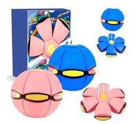 Magic Ball,2026 New Children'S Training Magic Ball Bouncing Ball,Magic Flying Saucer Toy With 6 Light,Dual Form Freely Switchable,Fun Parent-Child Interaction Game,Indoor Outdoor Play (2PCS)