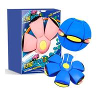 Magic Ball,2026 New Children'S Training Magic Ball Bouncing Ball,Magic Flying Saucer Toy With 6 Light,Dual Form Freely Switchable,Fun Parent-Child Interaction Game,Indoor Outdoor Play (BLUE-B)