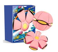 Magic Ball,2026 New Children'S Training Magic Ball Bouncing Ball,Magic Flying Saucer Toy With 6 Light,Dual Form Freely Switchable,Fun Parent-Child Interaction Game,Indoor Outdoor Play (PINK)