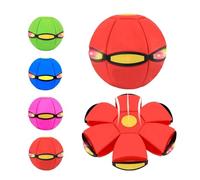 Magic Ball, Children's Bouncing Ball, Magical Flying Saucer, Bouncy Balls, Parent-Child Interaction, Interactive Pop-Up Time Delay Transformation Toy Outdoor (Red)