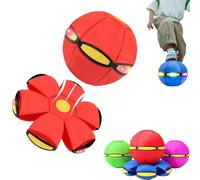 Magic ball,Magic balls Bouncing Ball,2-in-1 Children's Bouncing Ball with LED Light, Safe & Durable Bouncy Balls for Kids & Pets, Indoor Outdoor Play, Fun Parent-Child Interaction Game (Red)