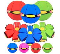 Magic Ball - Magic Bouncy Ball, Dual-Form Metaball & Flying Saucer, Switchable Bouncing Balls Toy with 6 Led Lights for Kids (3PCS)