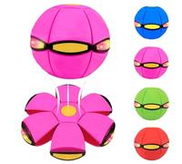 Magic Ball - Magic Bouncy Ball, Dual-Form Metaball & Flying Saucer, Switchable Bouncing Balls Toy with 6 Led Lights for Kids (Purple)