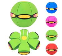 Magic Ball - Magic Bouncy Ball, Dual-Form Metaball & Flying Saucer, Switchable Bouncing Balls Toy with 6 Led Lights for Kids (Green)