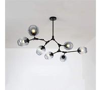 Magic Bean Molecular Chandelier,LED Glass Lampshade Pendant Light Nordic Vintage Hanging Lamp for Living Room,Bedroom,Restaurant,7Lights-GradientBlue