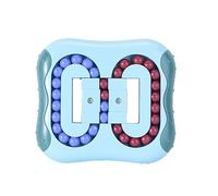 Magic Bean Rotating Cube - Creative Finger Cube jigsaw Puzzle Toy,Rotating Finger Cube Toy,Handheld Spinner Fidget Toy Magic Cube Ball iq Game,Gift for Kids age 3 Above (Blue)