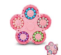 Magic Bean Rotating Cube,Hand Spinner Jigsaw Puzzle Toy,Relief Sensory Fidget toy Sorting Brain Training Iq Games Cube Spinning Finger Toy,Gift for Kids age 3 Above for Birthday