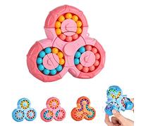 Magic Bean Rotating Cube Toy,Fidget Toy Spinner Ball Sorting Game Puzzle Brain Training Handheld Spinning Decompression Toy,Jigsaw Bean Toy Gifts for Kids,Teens,Adults Rotating Finger Cube Toy