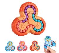 Magic Bean Rotating Cube Toy,Fidget Toy Spinner Ball Sorting Game Puzzle Brain Training Handheld Spinning Decompression Toy,Jigsaw Bean Toy Gifts for Kids,Teens,Adults Rotating Finger Cube Toy