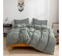 Magic bedding Dark Sage Green Cotton Duvet Cover Set with Coconut Button Closure, 3 Pieces Soft Home Decor Bedding Set Emperor with 1 Comforter Cover and 2 Pillowcase (Emperor 94X116)
