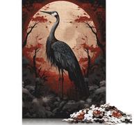 Magic Black Stork Jigsaw Puzzles Puzzles for Adults Kids. 1000 Piece Impossible Challenge Toy Educational Game Home Decoration for Educational Games Gifts 1000pcs (75x50cm)