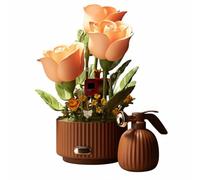 Magic Blooming Flower Building Block, Motion Flower Bouquet Building Blocks, 255 PCS Adults Home Decor Dynamic Interactive Blooming Garden Roses Block for Valentines Birthday Christmas