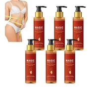 Magic Body Firming Oil, Luxury Skin Elixir for Tightening and Moisturizing with Vitamin E, Rosehip and Almond Oils, Radiance Glow Serum, Magic Skin Blend, Glow Remedy Elixir (6pcs)