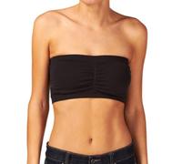 MAGIC BODYFASHION Women's Bandeau Bra Strapless Wire Free Seamless, Black, S