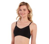 MAGIC BODYFASHION Women's Comfort Bra Spaghetti Straps Everyday, Black, Small