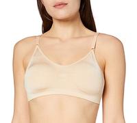 MAGIC BODYFASHION Women's Comfort Bra Spaghetti Straps Everyday, Latte, Small