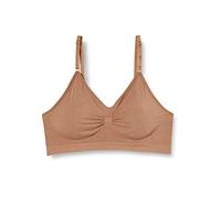 MAGIC BODYFASHION Women's Comfort Bra with Spaghetti Straps Crop Top, Bamboo Mocha, Medium (Size:M)