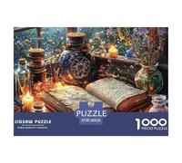 Magic Book Candles 1000 Pc Puzzle for Adults & Kids | Detailed - Magic Book Potions Recycled Paper Educational Game Challenge38x26cm/1000pcs