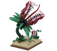 Magic Book & Carnivorous Plant Flower Building Blocks Set for Adult,561 PCS | Horror Fantasy Botanical Bricks Model Kits, Fanged Vine Spellbook Monster Plant Decor Display, Halloween Gifts for MOC Fans
