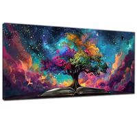 Magic Book Diamond Painting Kits, 5D Tree Diamond Art Kits for Adults, Full Drill Diamond Art Crystal Rhinestone Embroidery Painting, Gem Art Painting with Diamonds for Home Wall Decor -12x28in A-5