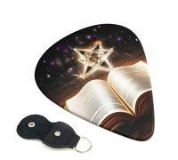 Magic Book Guitar Picks 6-Pack - Pick Set (0.46mm / 0.71mm / 0.96mm) Suitable For Guitar And Ukulele Playing