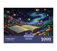 Magic Book Jigsaw 1000 Pieces Challenge Game for Adults,Fantasy Cosmic Impossible Jigsaw Puzzles 1000 Piece Educational Games for Adults Or Families 70x50cm/1000pcs