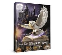 Magic Book Owl Puzzles for Adults 1000 Pieces Fun, Colorful Moon Tree Art Landscape Jigsaw Puzzles, Beautiful Forest Castle Scenic Fantasy Puzzle