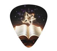 Magic Book Printed 12 Pack Guitar Picks With Storage Box,3 Different Thickness Includes 0.46 0.71 0.96mm 4 Each,Guitar Picks For Acoustic Guitar Bass Electric Ukulele