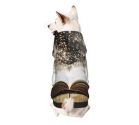 magic book Printed Dog Hoodie Soft Dog Sweatshirt Cute Cat Dog Clothes for Small Dogs Kitten Puppy, XL
