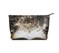 Magic Book Printed Makeup Bag Corduroy Travel Cosmetic Bags Cosmetic Case Toiletry Bag Organizer for Women Mom Girls
