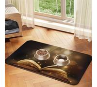 Magic Book Printed Pet Bowl Mats, Non-Slip And Tasteless Dog And Cat Feeding Mats