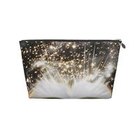 Magic Book Printed Toiletry Bag for Women Girl Portable Travel Cosmetic Bag Leather Makeup Pouch Organizer with Silver Zipper