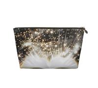 Magic Book Printed Travel Cosmetic Bags with Gold Zipper Makeup Organizer Cosmetic Case Toiletry Bag for Women Mom Girls