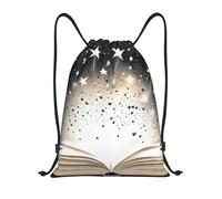 Magic Book Title: Lightweight Drawstring Duffel Bag â€“ Water-Resistant Foldable Gym Sack with Adjustable Shoulder Strap, Ideal for Sports, Yoga, Travel and School